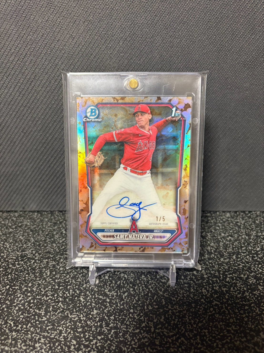Topps bowman SAMY NATERA JR. 1st bowman auto /5 Popcorn サミュエル・ナテラJR 1st bowman 直筆サイン 5枚限定 ポップコーン
