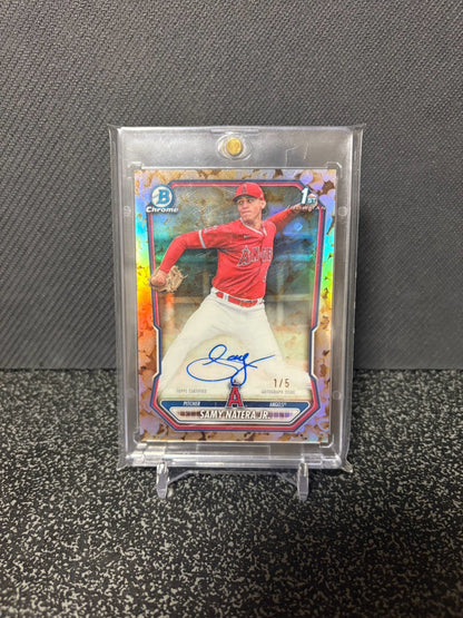 Topps bowman SAMY NATERA JR. 1st bowman auto /5 Popcorn サミュエル・ナテラJR 1st bowman 直筆サイン 5枚限定 ポップコーン