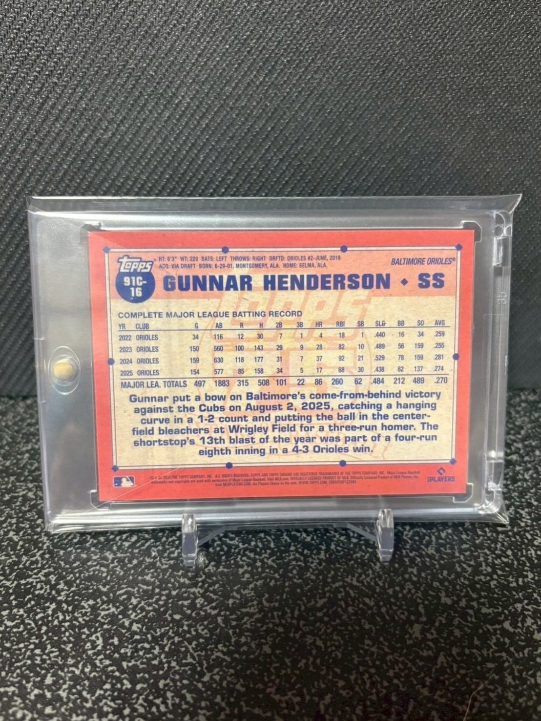 Topps Chrome GUNNAR HENDERSON /10 BLACK