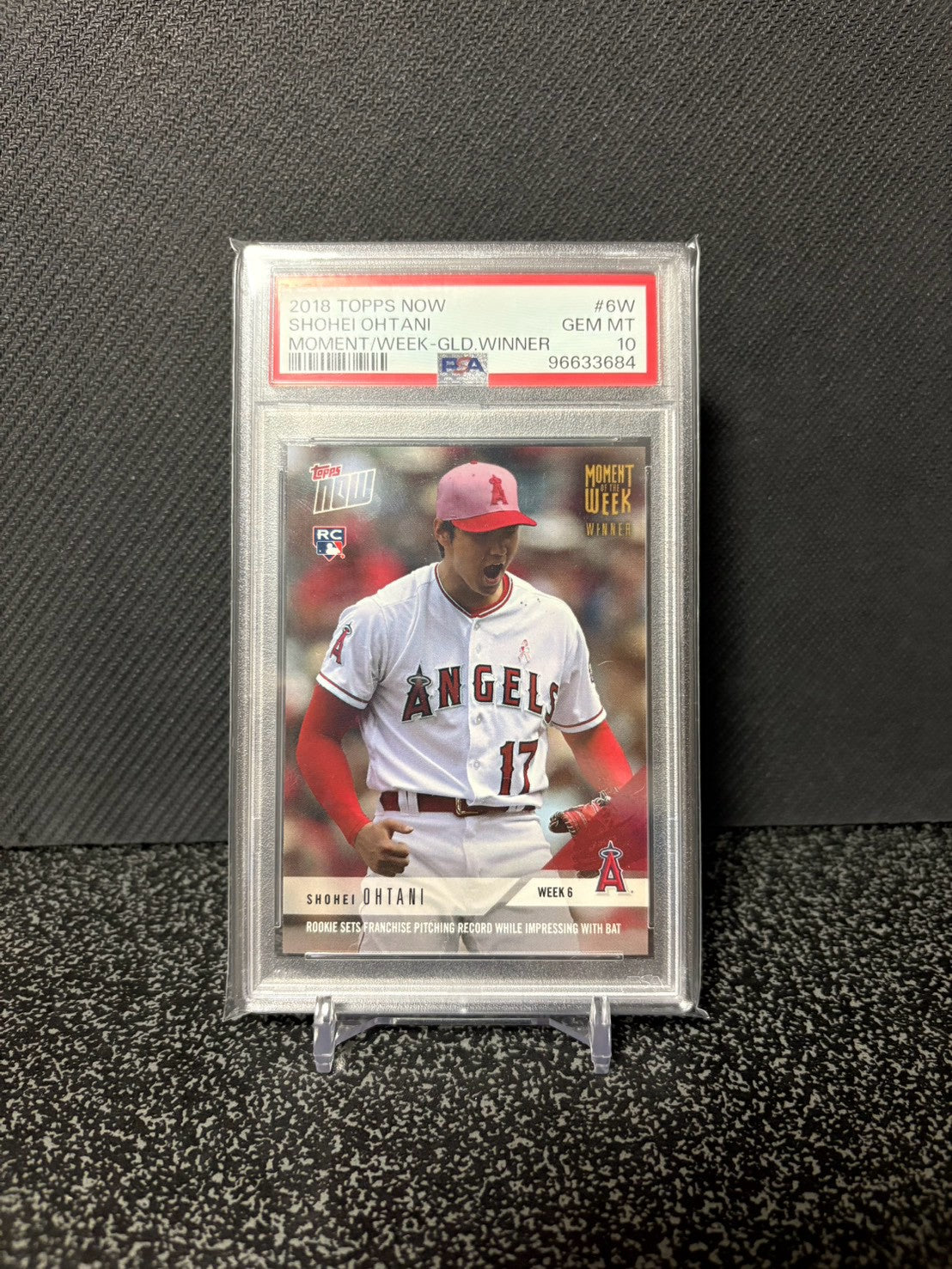 Topps 2018 大谷翔平 MOMENT/WEEK-GLD.WINNER PSA10