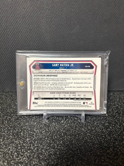 Topps bowman SAMY NATERA JR. 1st bowman auto /5 Popcorn サミュエル・ナテラJR 1st bowman 直筆サイン 5枚限定 ポップコーン