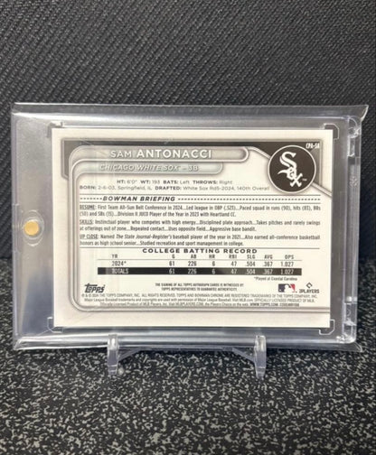 Topps Chrome 1st Bowman Sam Antonacci autograph