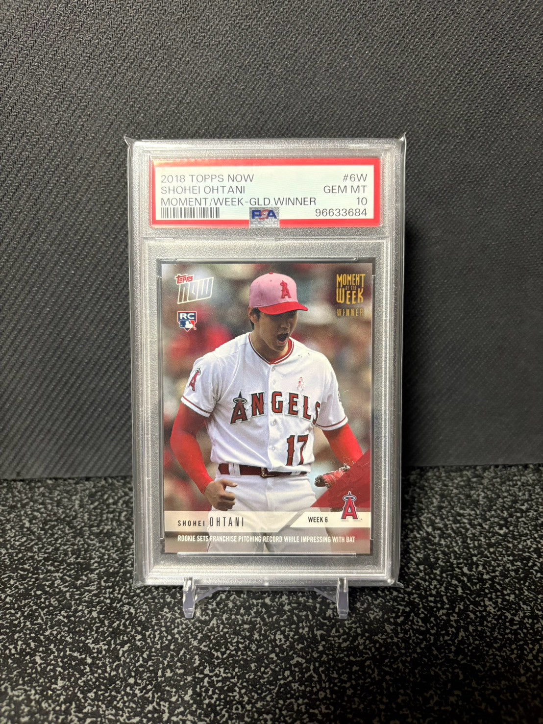 Topps 2018 大谷翔平 MOMENT/WEEK-GLD.WINNER PSA10