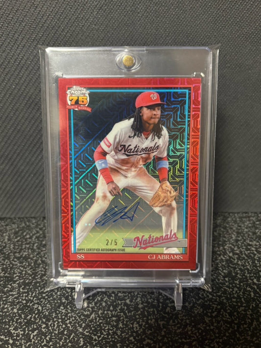 Topps chrome CJ ABRAMS auto /5 CJ エイブラムス 5枚限定 直筆サイン