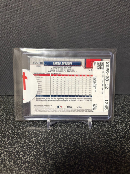 Topps chrome ROMAN ANTHONY RC auto /99 ロマン・アンソニー ルーキー直筆サイン 99枚限定