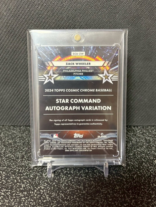 2024 TOPPS COSMIC CHROME ZACK WHEELER
STAR COMMAND
AUTOGRAPH VARIATION /10