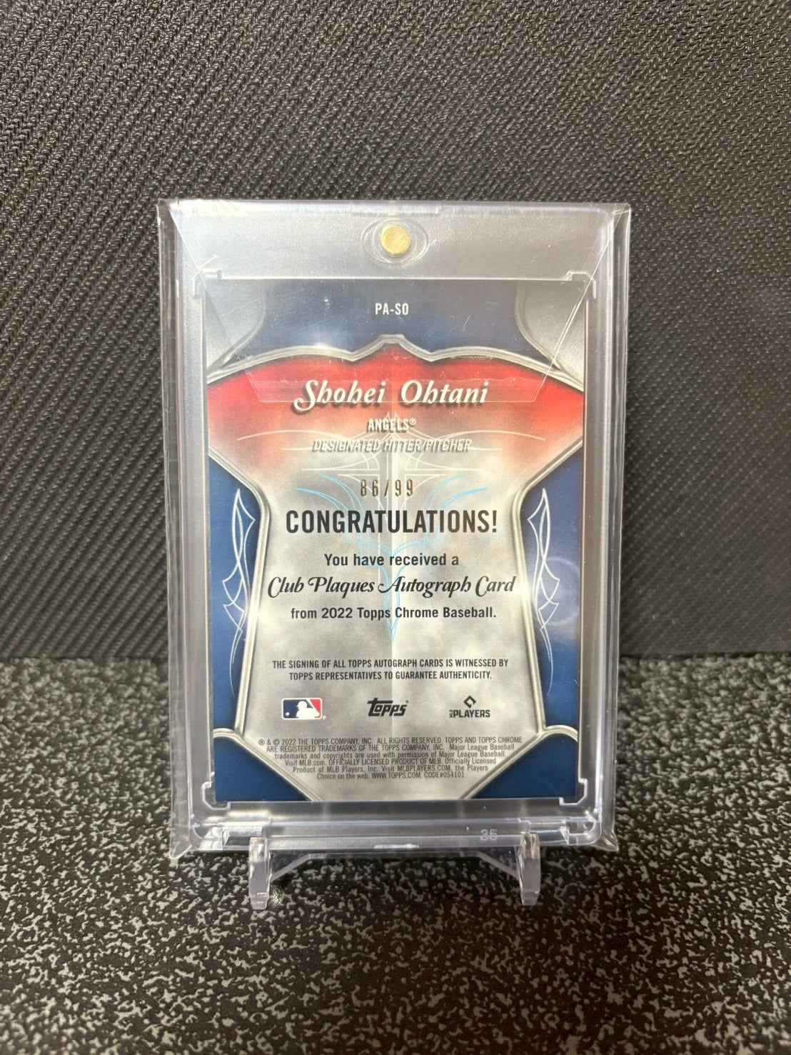 Topps Chrome 2022 SHOHEI OHTANI AUTOGRAPH /99 Los Angeles Angels Ver.