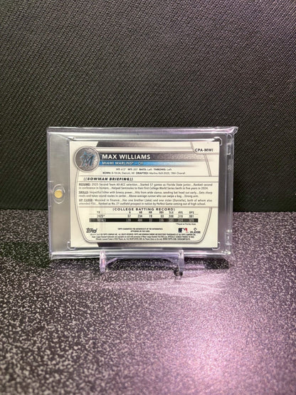 Topps Chrome 1st Bowman MAX WILLIAMS autograph 68/199