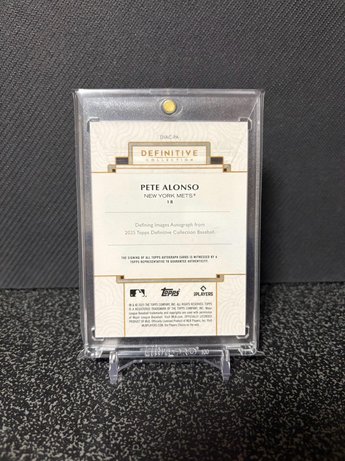 Topps DEFINITIVE PETE ALONSO auto /10 ピート・アロンソ 直筆サイン 10枚限定