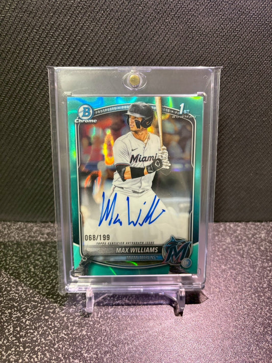 Topps Chrome 1st Bowman MAX WILLIAMS autograph 68/199
