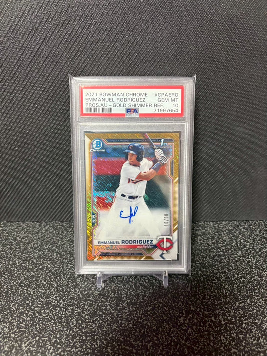 Topps Chrome 1st Bowman EMMANUEL RODRIGUEZ PSA10