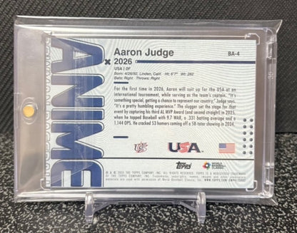 Topps Bowman Anime AARON JUDGE SSP Case Hit Team USA World Baseball Classic BA-4